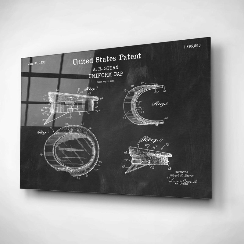 «Windmill Blueprint Vernis Chalkboard», art mural en verre acrylique, H 16 po x l 24 po x P 0,2 po