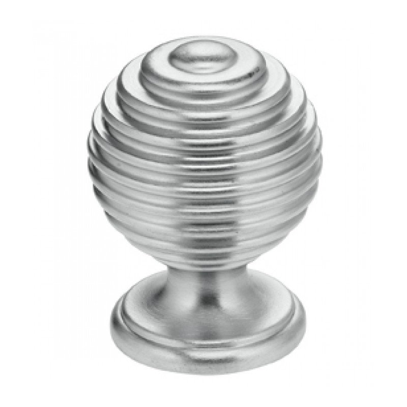 Round Knob, 1" H x 1" W x 1.31" D, Satin Chrome Plated