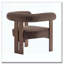 Velvet Upholstered Round Arm Accent Chair-2082032446