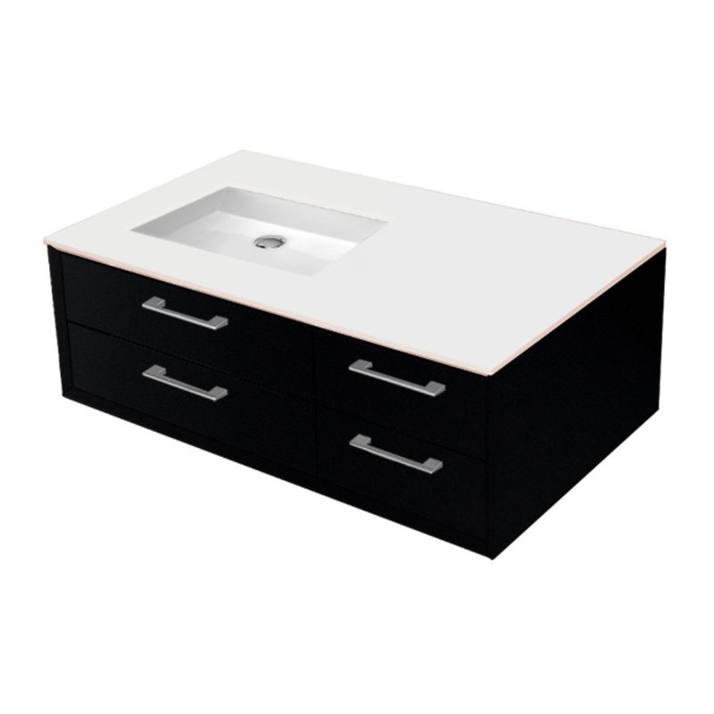 Gemelli 36'' W Vanity Top, Polished White