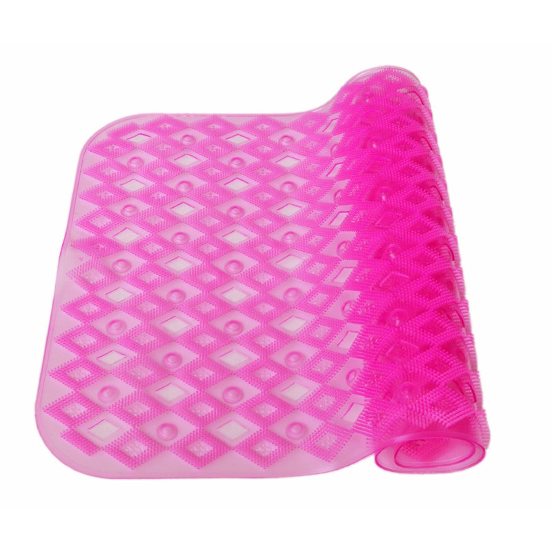 Tapis de douche pour baignoire de bain Theriot, Rose