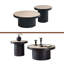 Ensemble de 2 tables basses, table basse ronde en panneau de fibres à densité moyenne pour salon, appartement et espace de loisirs