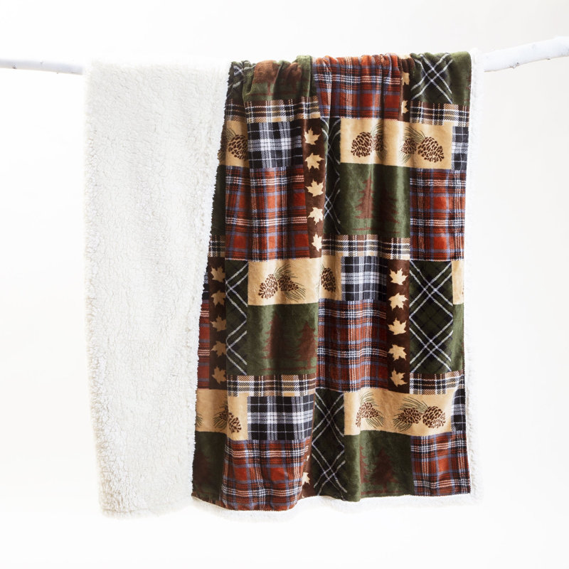 Jeté en sherpa Tree Plaid