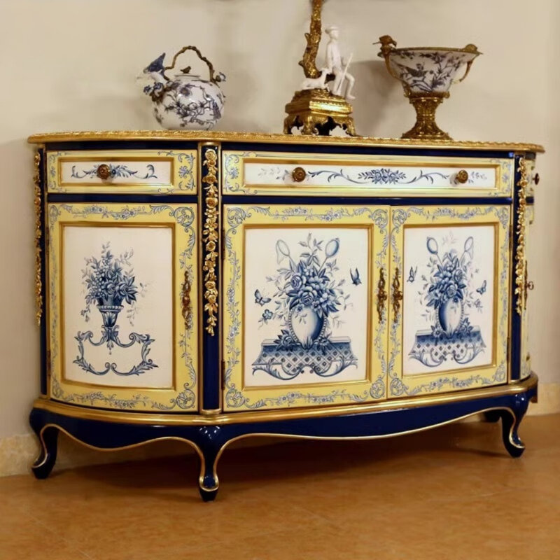 Armoire d'entrée rétro peinte