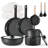 CAROTE 18-Piece Nonstick Cookware Set, Pots and Pans Set with Detachable Handle, Black