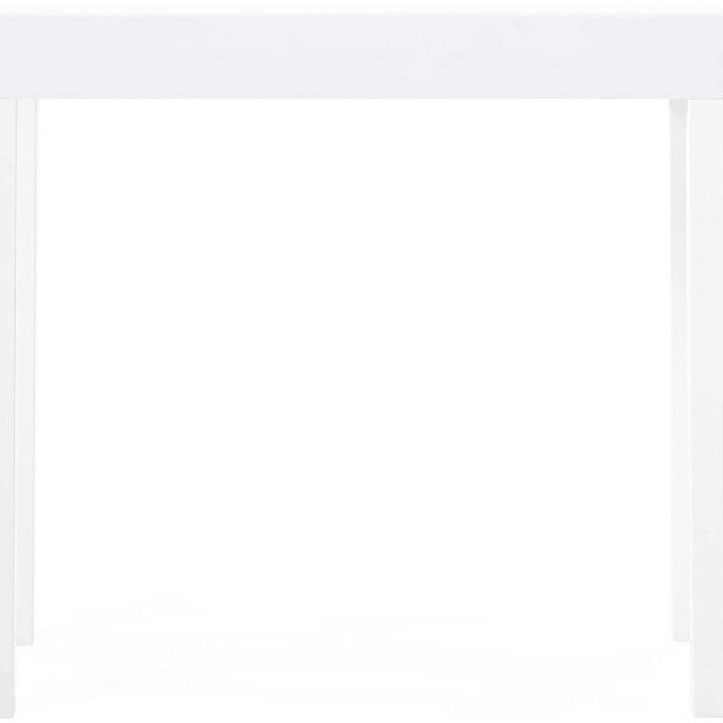 Table, console blanche moderne pour espace de vie principal, style minimaliste d'inspiration américaine, présentoir peu encombrant, construction en bois franc, l 31,5 po x l 11 po H 31,5 po, couloirs à assembler