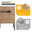 Ensemble de meuble-lavabo double 24 po Jonila, meuble-lavabo simple avec comptoir en céramique, 2 portes et 1 tablette réglable-91384591