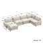 Ensemble de canapé modulaire 6 pièces avec tissu 3 pièces, fauteuil inclinable électrique, siège chauffant et repose-pieds-126256600