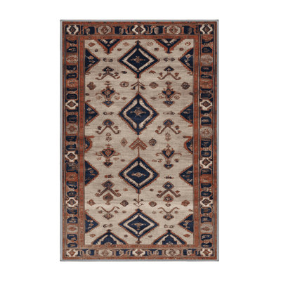 Machine Washable Persian Gray Area Rug