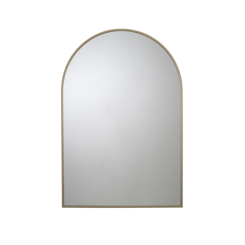 Croydex Steel Framed Arch Decorative Mirror, Brass
