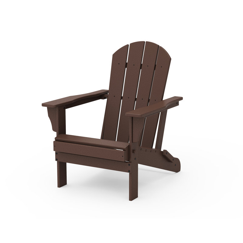 Folding Adirondack Chair in Dark Brown, Dark Brown