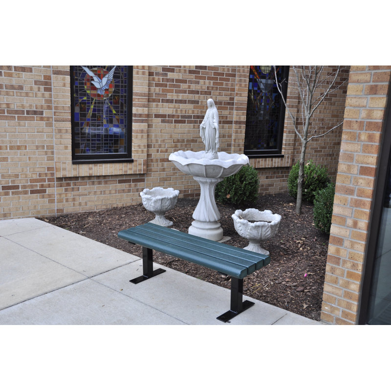 Banc de parc en plastique recyclé creekside, 4 pi, Gris