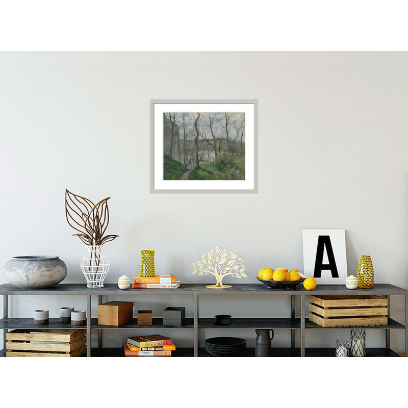 «The Royal Palace at the Hermitage Pontoise» par Camille Pissarro, impression giclée encadrée, 23.5" H x 27.01" W