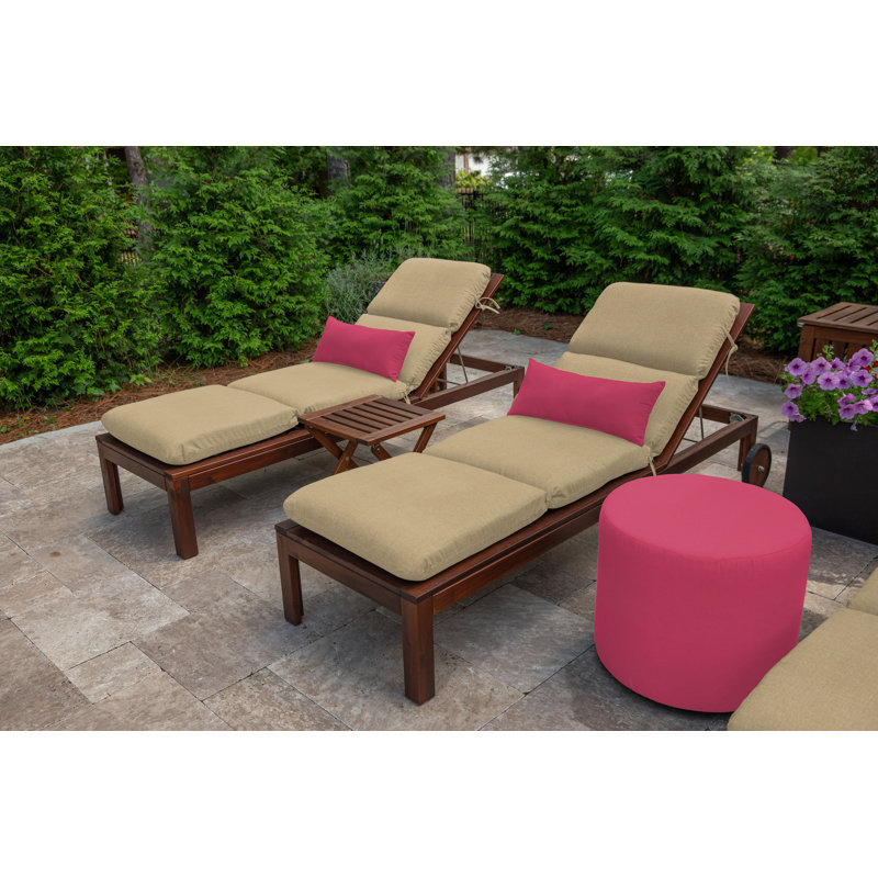 Housse et insert d'oreiller rectangulaire Cherelle, L 9 po x l 22 po, Toile rose vif Sunbrella®