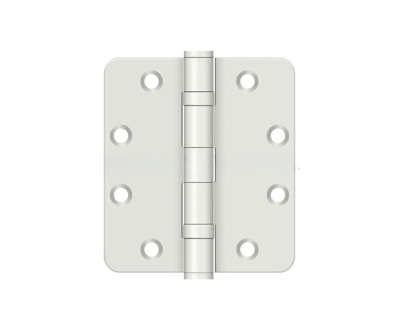 Deltana SS4540R4BNUSPW 4-1/2" x 4" x 1/4" Radius Hinge Prime Coated White Pair