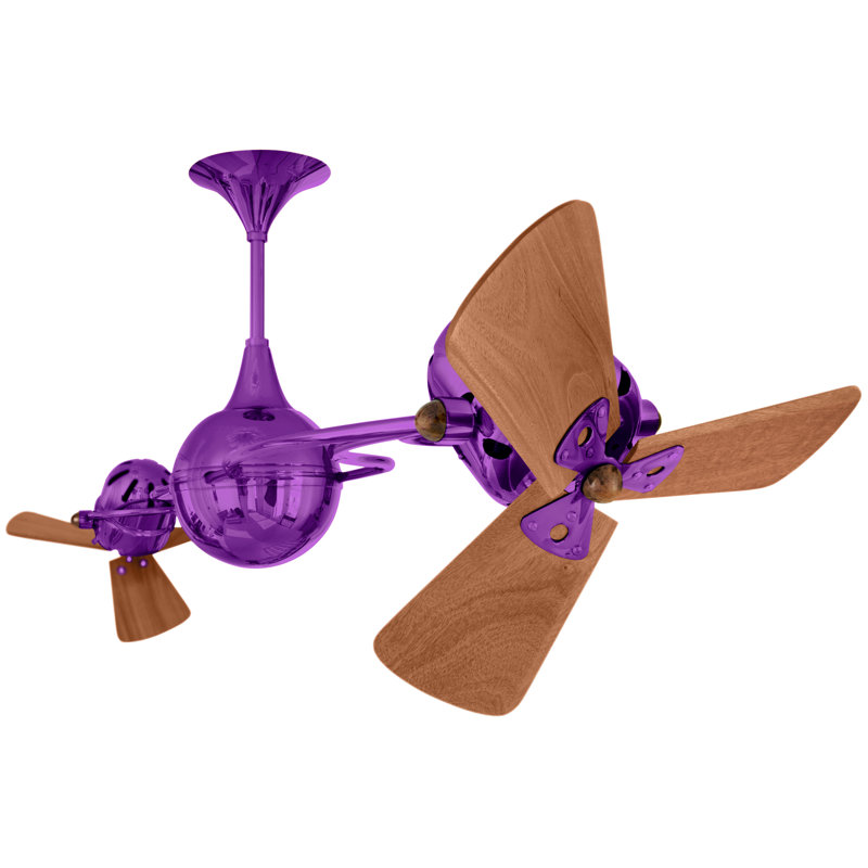 62" Italo Ventania 3 Blade Ceiling Fan, Ametista