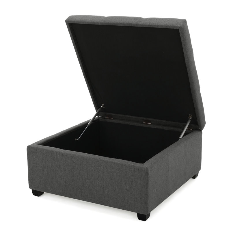 Repose-pieds avec rangement CARLSBAD, Gris foncé