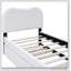 Lit plateforme tapissier avec pieds de soutien en bois et lit gigogne-1255235788