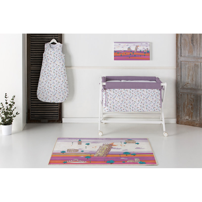 Huckleberry 90cm L Cotton Playmat, Mauve/Orange