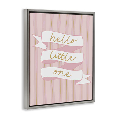 Cadre flottant rose Hello Little One, design par Amanda Houston