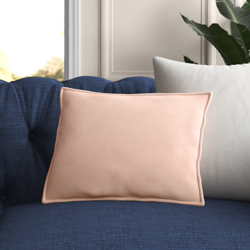 Housse et insert de coussin rectangulaire en coton Norwin, Polyester, Rectangle 13"H x 19"W, Rose clair