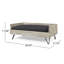  Lit pour chien moderne avec coussin, canapé pour animaux surélevé avec pieds en épingle à cheveux pour décoration de salon, gris foncé