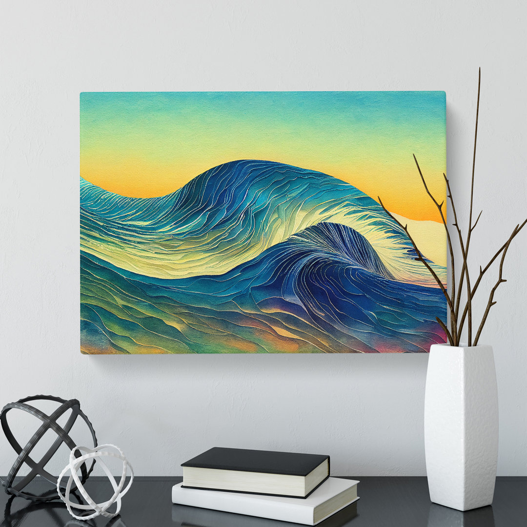 Dreamy Ocean Wave - Wrapped Canvas