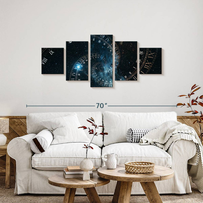 Temps dans l'espace, H 24 po x l 55 po