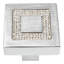 Crystal 1 3/8" Length Square Knob-9510953