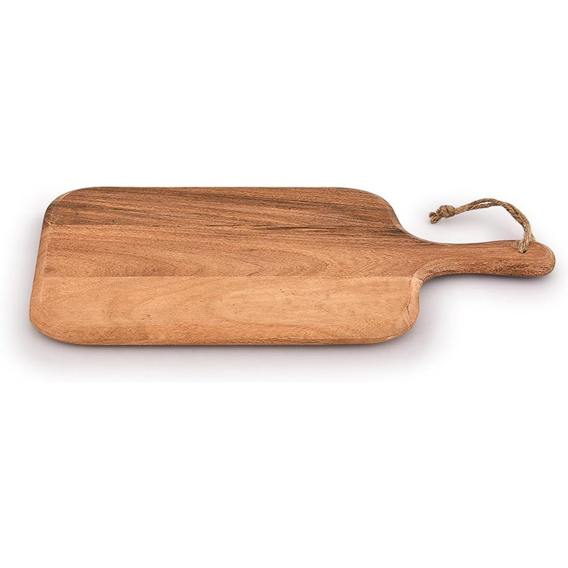 Planche à découper en bois avec poignée - Planche à découper polyvalente pour la viande, le fromage, le pain, les légumes et les fruits