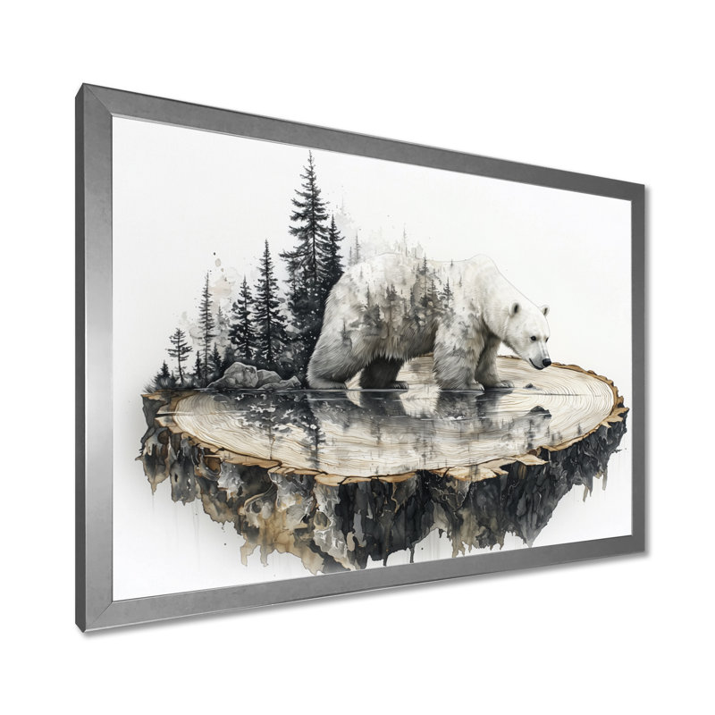 Gilbahar - animaux, art mural, H 34 po x l 44 po, Black Picture Framed