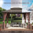 10 Ft. X 12 Ft. Aluminum Patio Gazebo with Double Steel Roof, Mosquito Netting, and Curtains