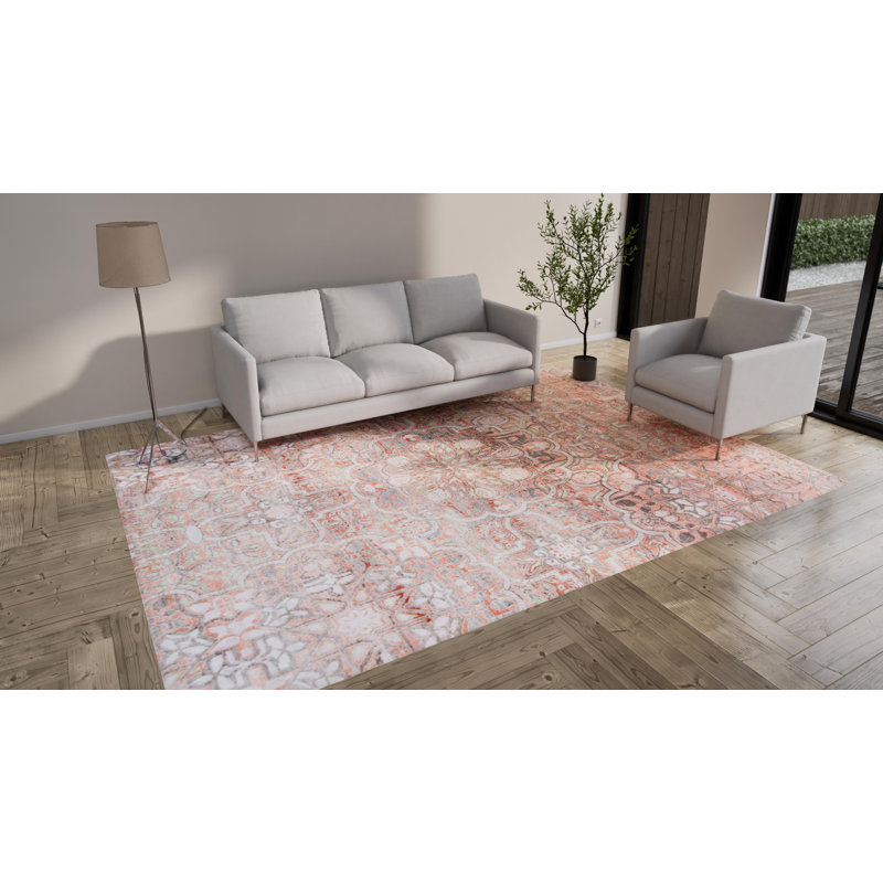 Pink Alchemy Transitional Silk Rug - 8'8" x 12'3"