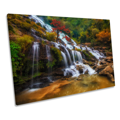 Japanese Waterfall - Wrapped Canvas Art Prints