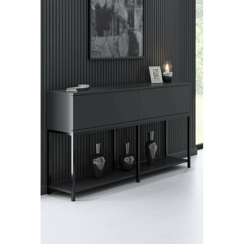Adharsh 150cm Sideboard, Anthracite/Black