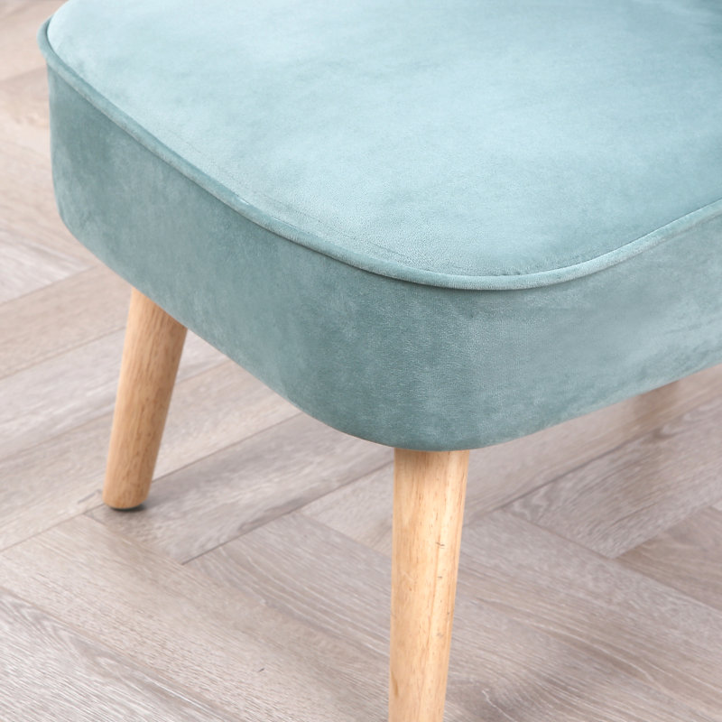 Mariestad - Low Velvet Occasional Chair, Blue