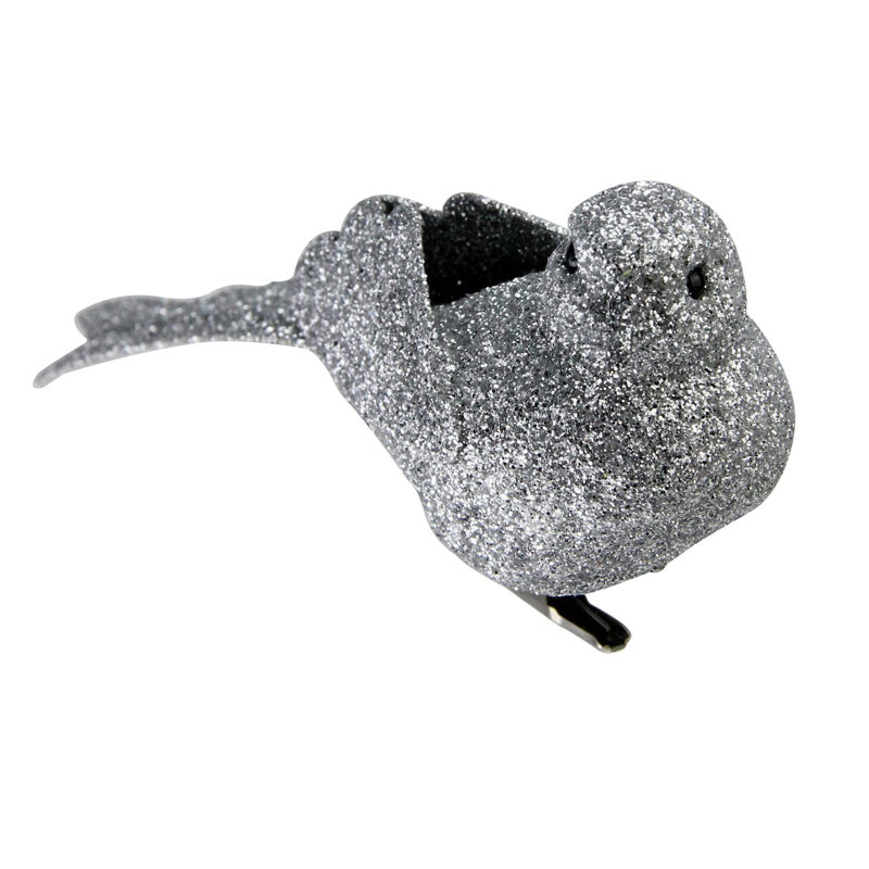 Ornement de Noël à pince 6 po, H 1,75 po x l 2,5 po x P 6 po, Gris