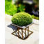Support pour plante en marbre granit noir / doré 14,5 po