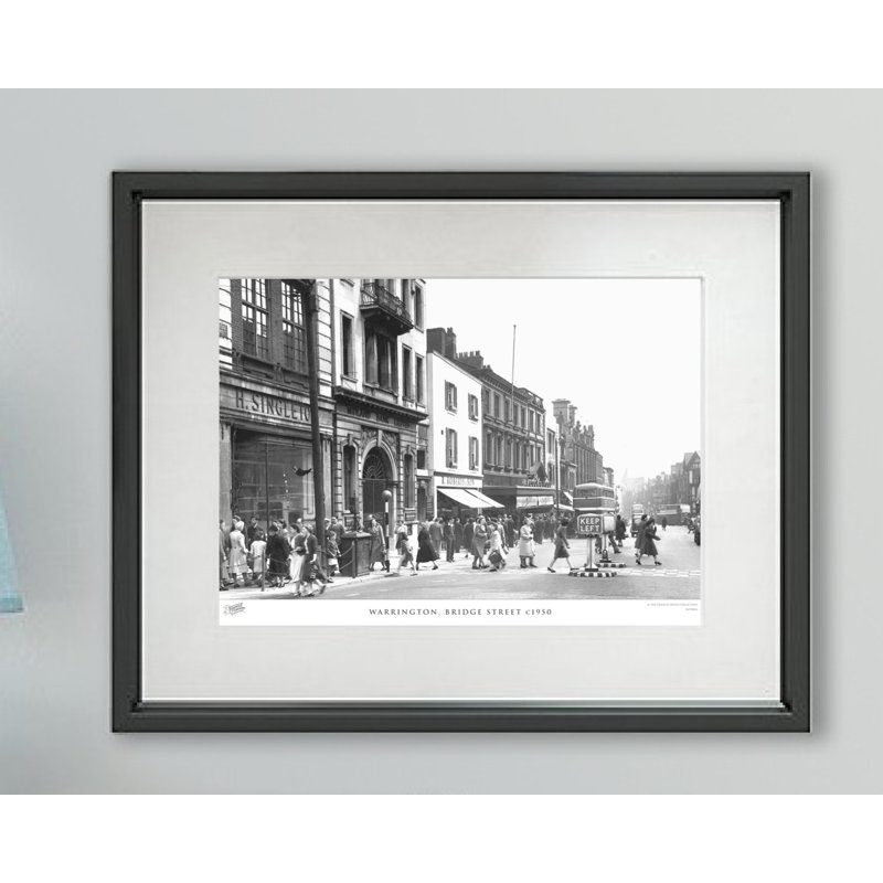 Warrington, Bridge Street C1950 1 Piece Single Picture Frame Wall Art, 45cm H x 60cm W x 2.3cm D