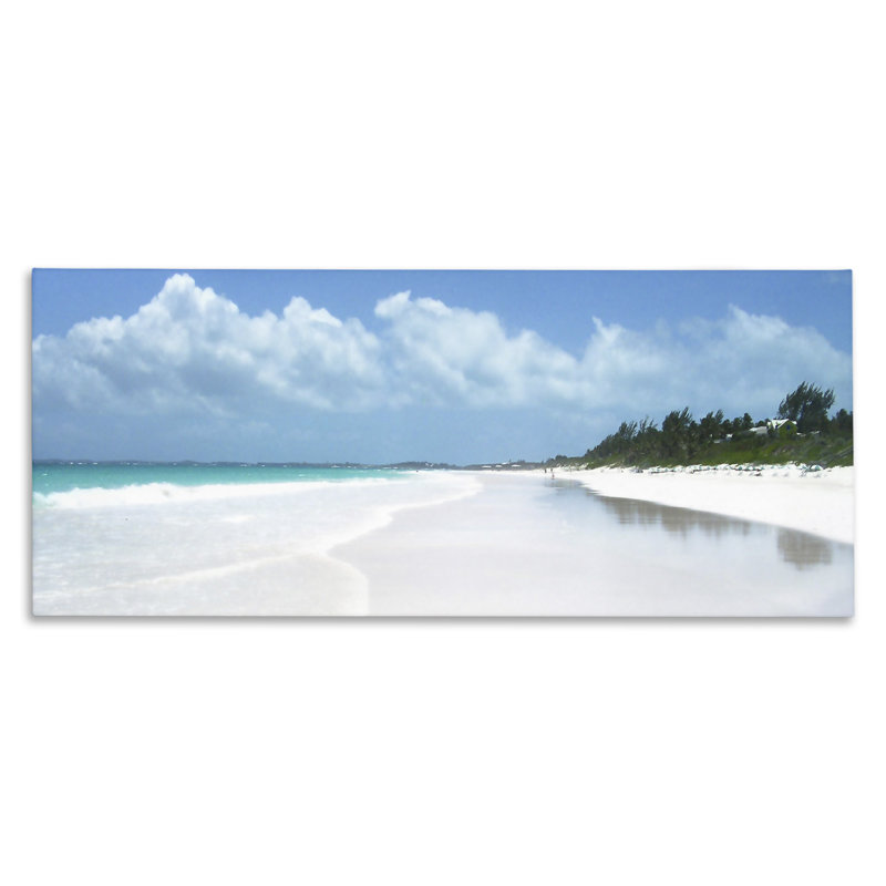 «Pink Sands Shore», art mural sur toile par Noah Bay, H 10 po x l 24 po