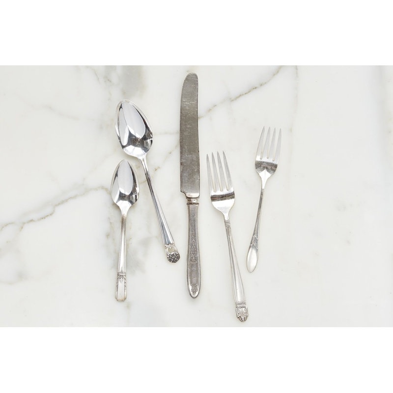 Vintage Hotel Silver 5-piece Flatware Set