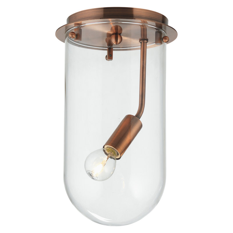 Shreveport Glass Flush Mount, Copper
