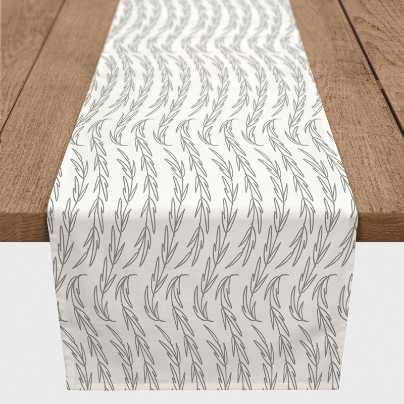 Chemin de table Dalke, 72 po x 16 po, gris