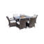 Parsons 6 - Person Wicker Patio Dining Set with Rectangular Table , Cushions Included-725629633-725629634