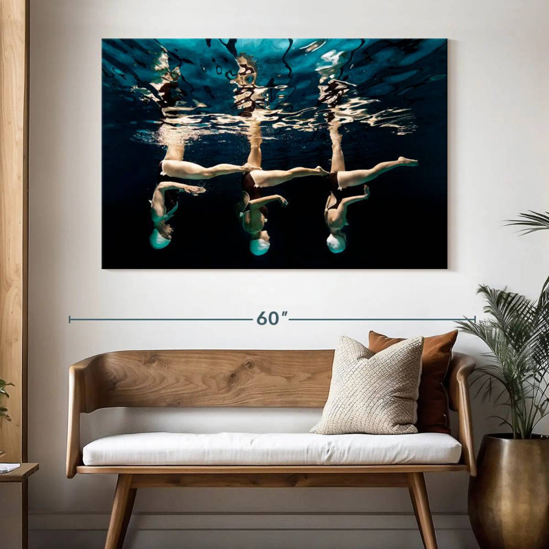 Sireci Flipped Synchronized Swimmers, 34" H x 51" W
