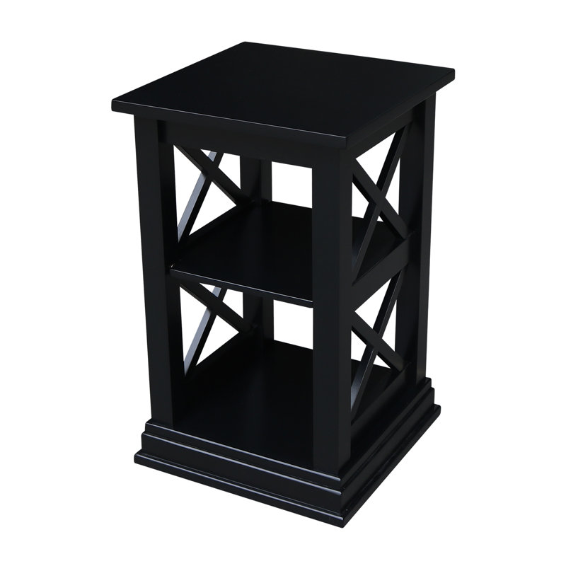 Table de bout avec rangement Rossitano, Noir