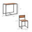 Ensemble de table de salle à manger industriel 3 pièces pour 2 personnes, table de cuisine et chaises, ensembles de salle à manger pour petits espaces HOMcom