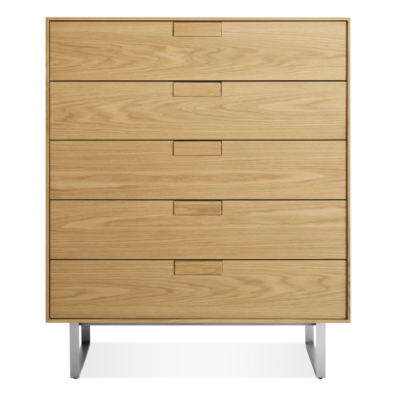 Series 11 5 - Drawer Dresser, Stainless Steel/White Oak