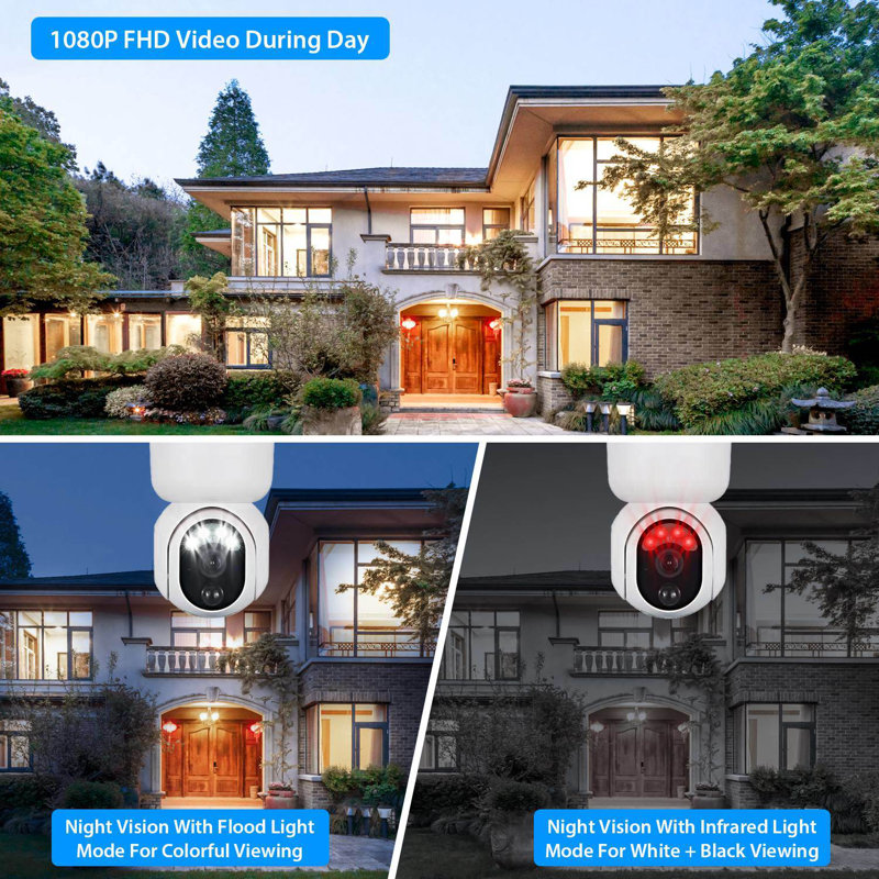 Caméra de sécurité solaire WiFi, IP66 imperméable, 1 080 P, vision nocturne, détection humaine, audio bidirectionnel