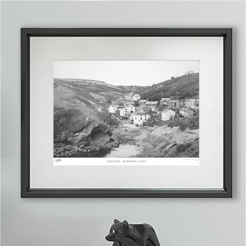 Portloe, Harbour C1955 - Single Picture Frame Print, 40cm H x 50cm W x 2.3cm D